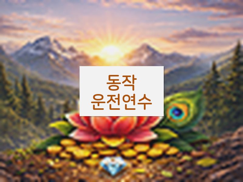 동작운전연수 후기