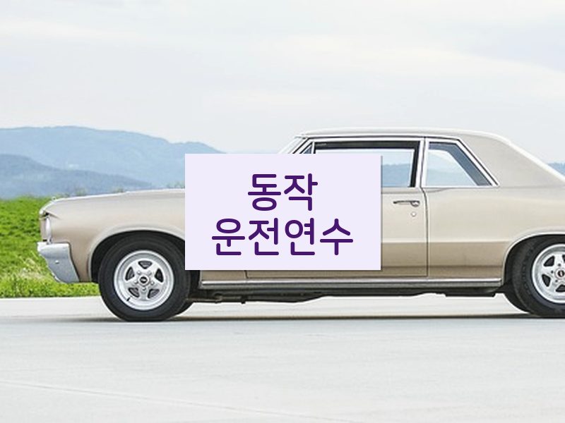 동작운전연수 후기