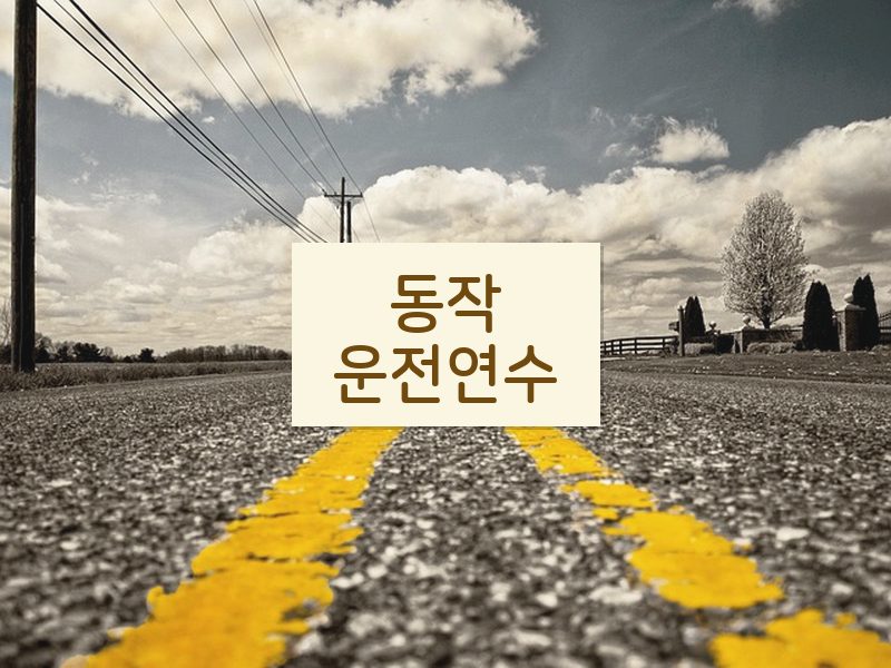 동작운전연수 후기