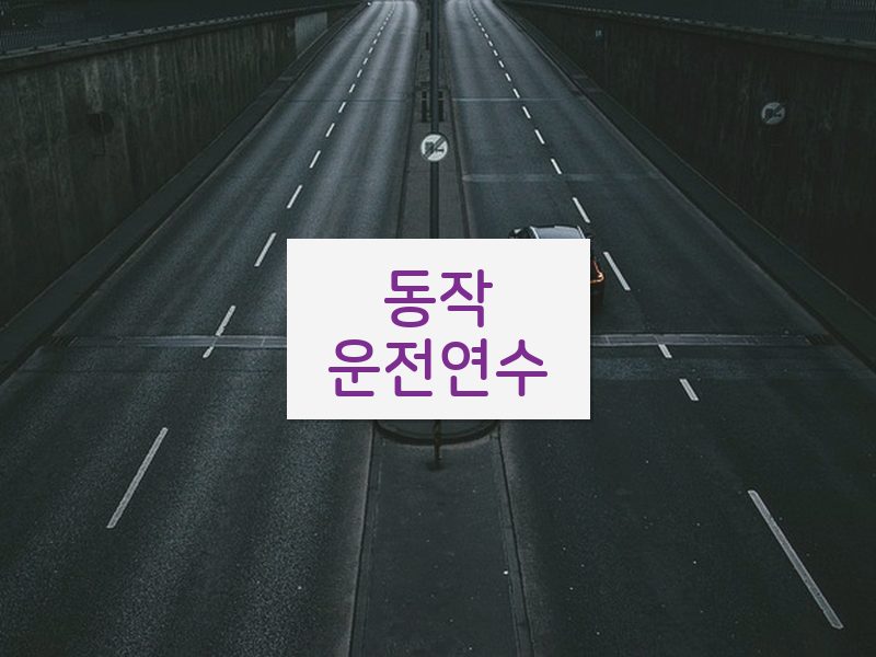동작운전연수 후기