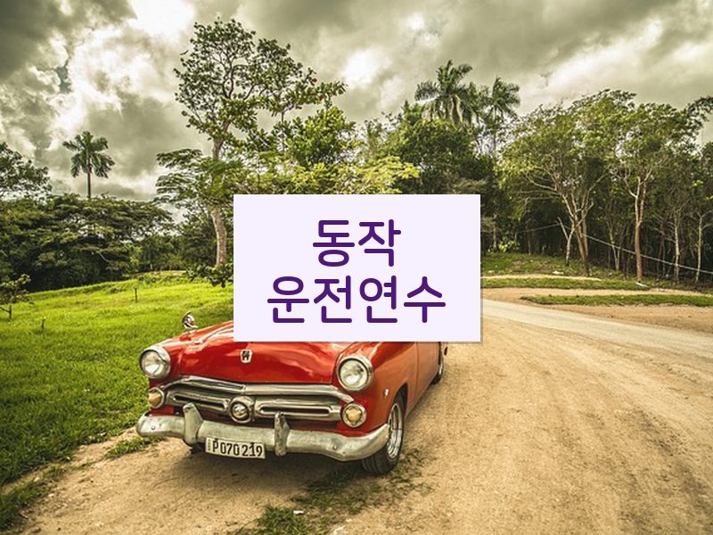 동작운전연수 후기