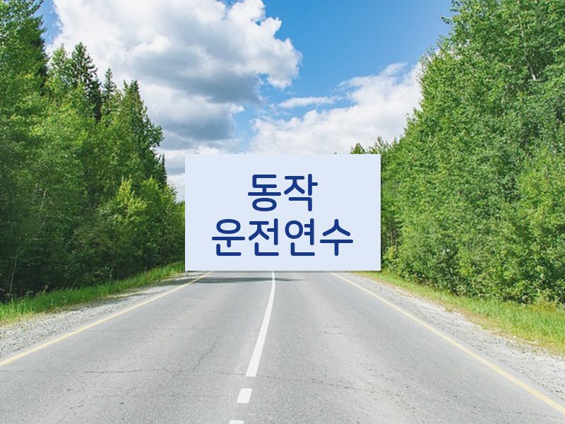 동작운전연수 후기