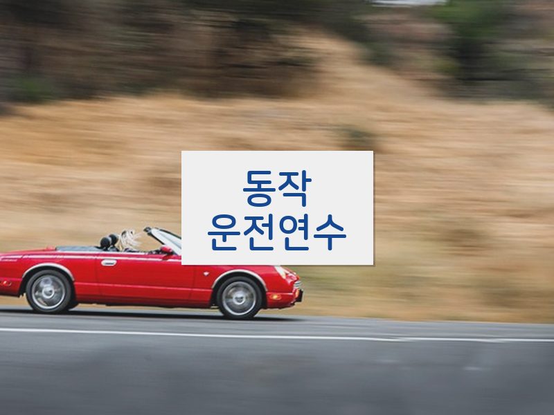 동작운전연수 후기