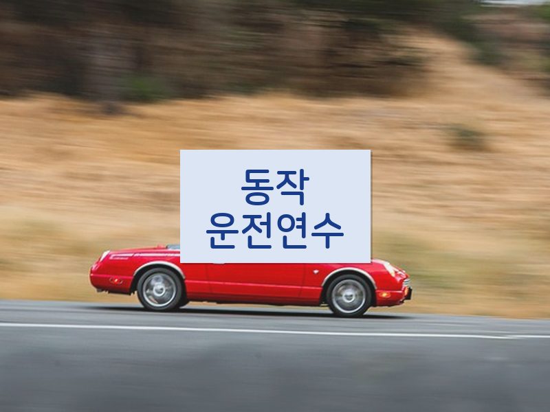동작운전연수 후기
