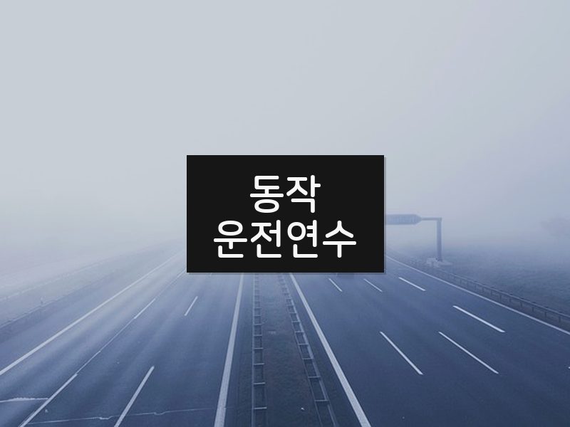동작운전연수 후기