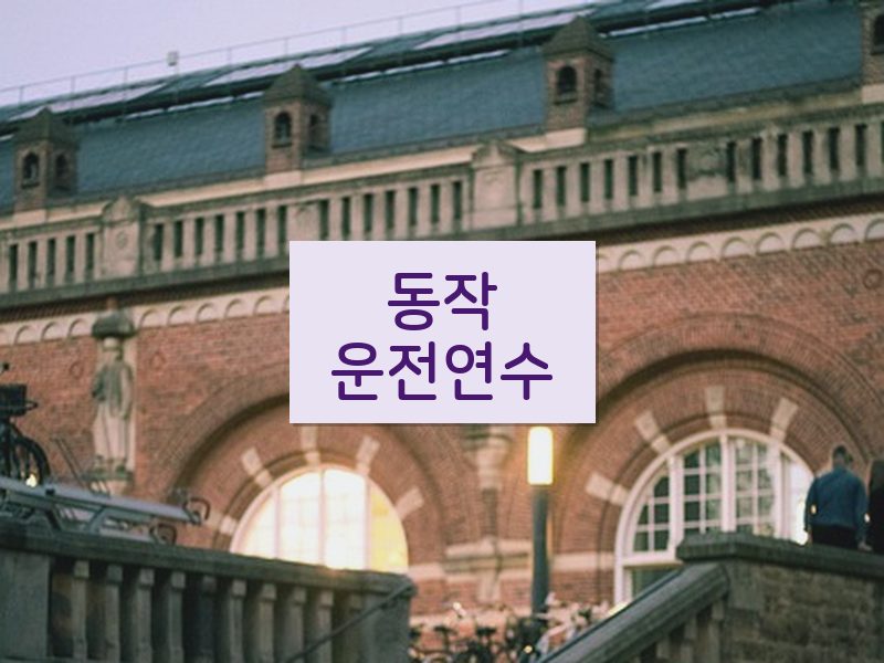 동작운전연수 후기