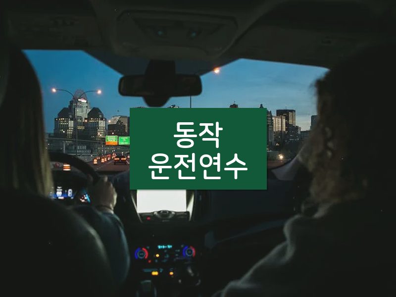 동작운전연수 후기