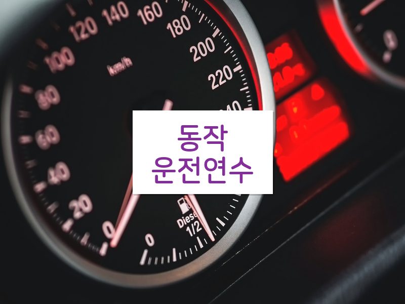 동작운전연수 후기