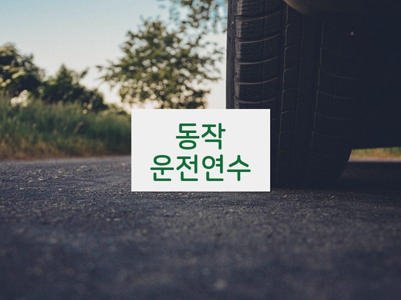 동작운전연수 후기