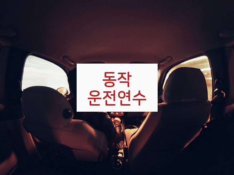 동작운전연수 후기