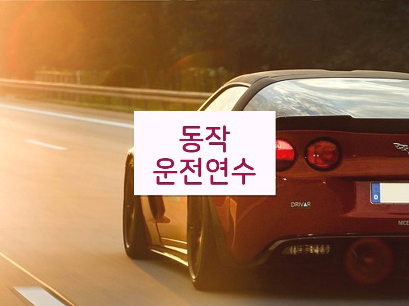동작운전연수 후기