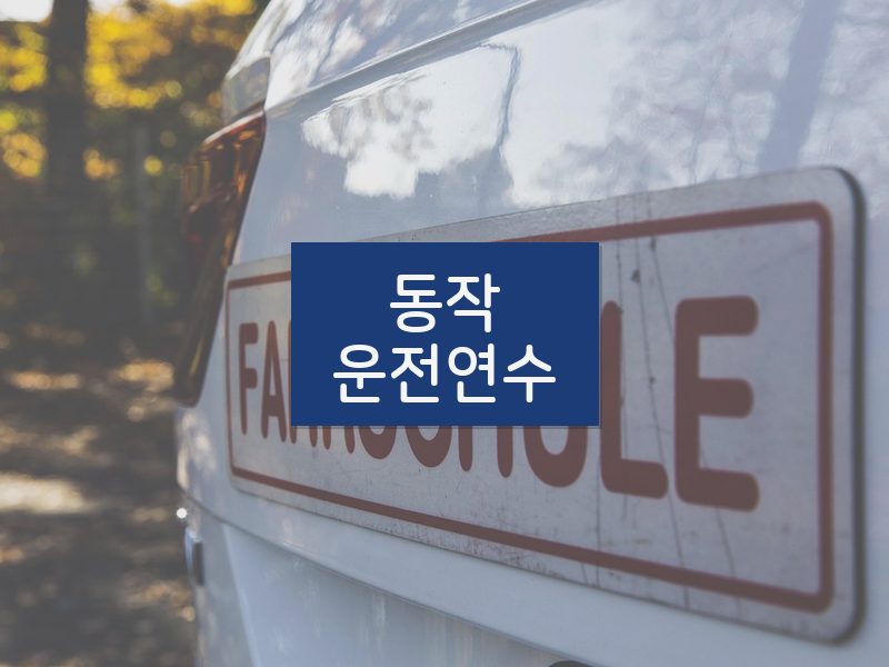 동작운전연수 후기