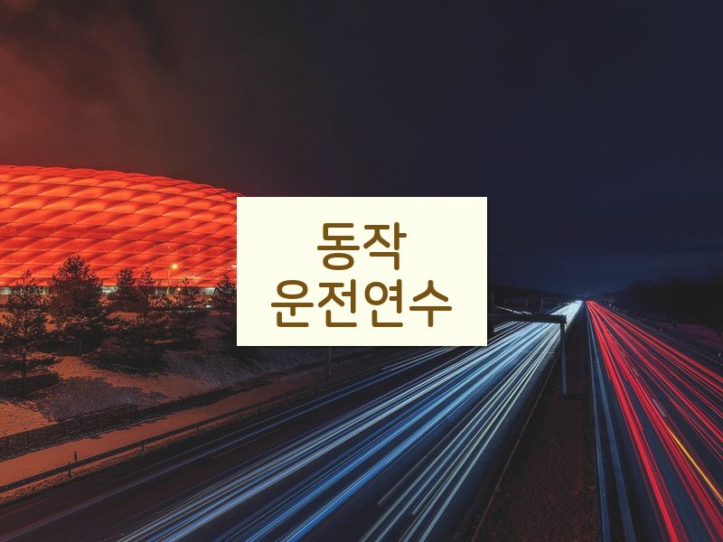 동작운전연수 후기