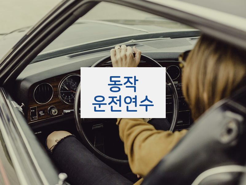 동작운전연수 후기