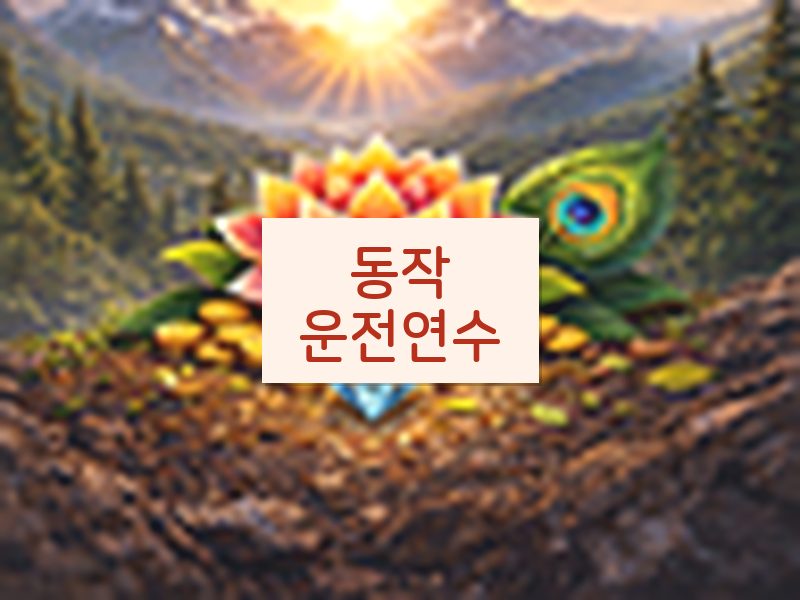 동작운전연수 후기