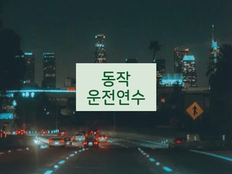 동작운전연수 후기