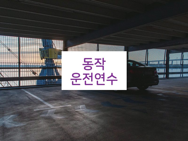 동작운전연수 후기