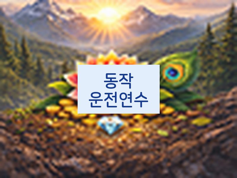 동작운전연수 후기
