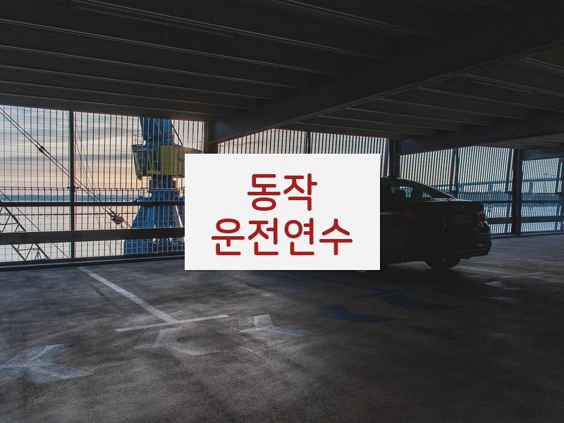 동작운전연수 후기
