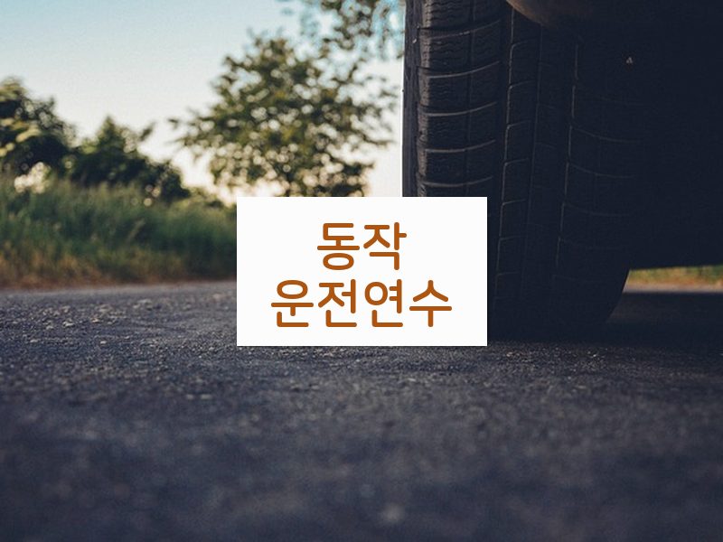 동작운전연수 후기