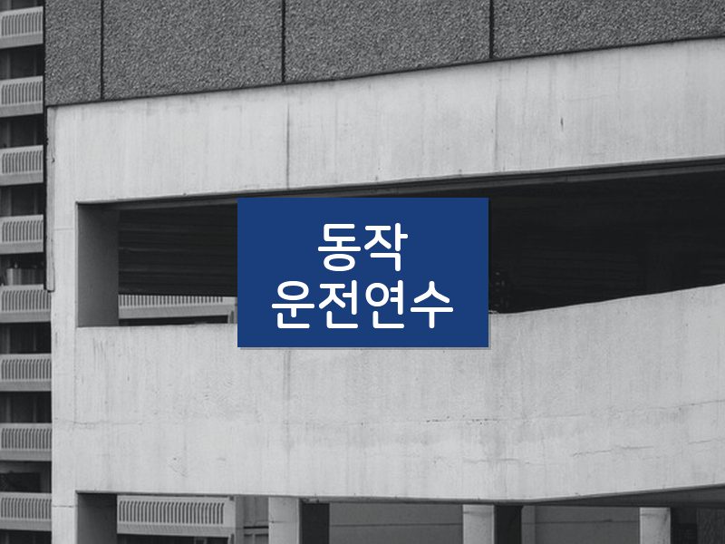 동작운전연수 후기