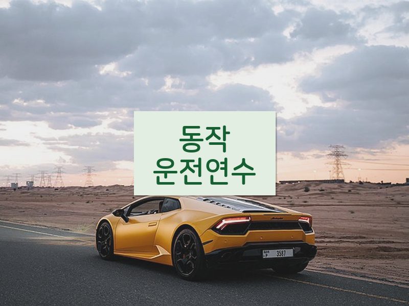 동작운전연수 후기