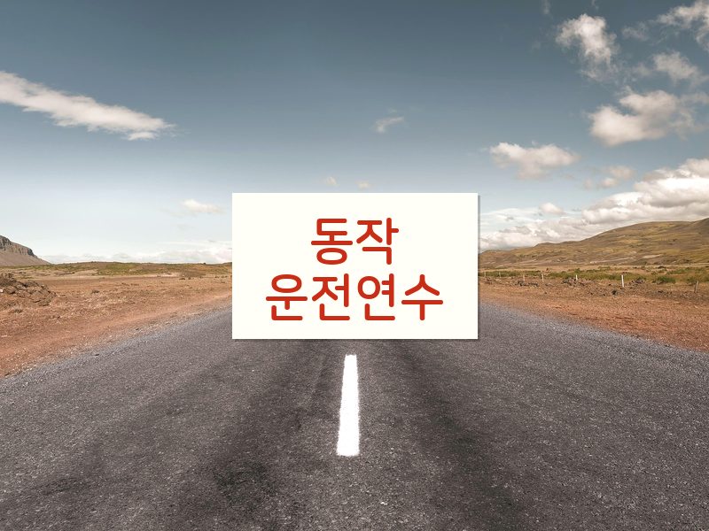 동작운전연수 후기