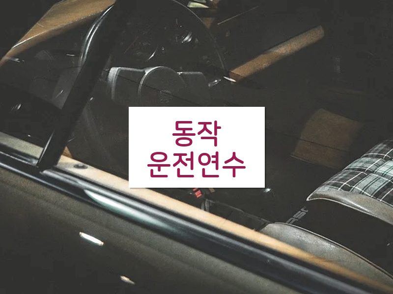 동작운전연수 후기