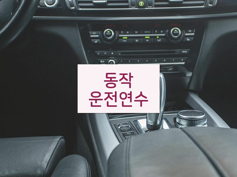 동작운전연수 후기