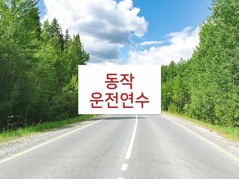동작운전연수 후기