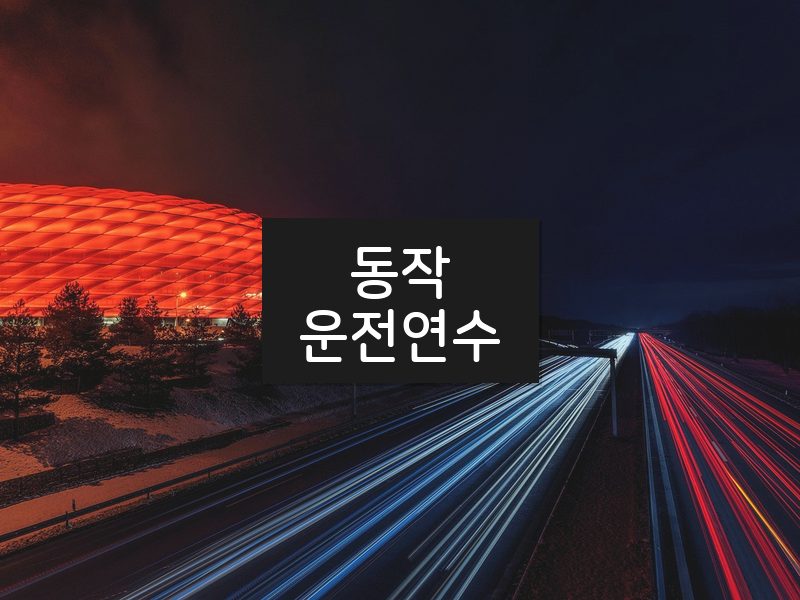 동작운전연수 후기