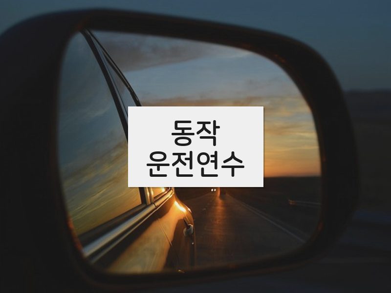 동작운전연수 후기