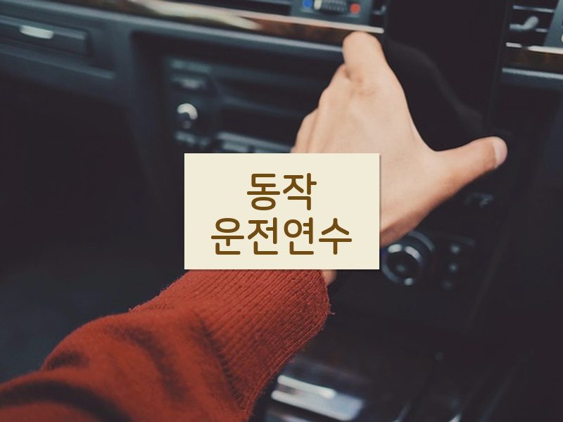 동작운전연수 후기