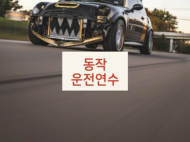 동작운전연수 후기
