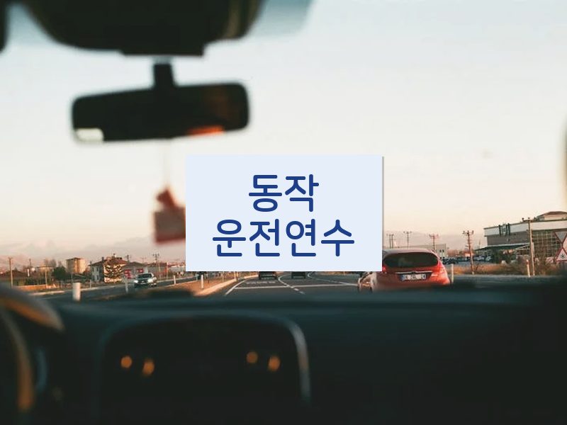 동작운전연수 후기