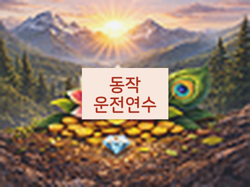 동작운전연수 후기