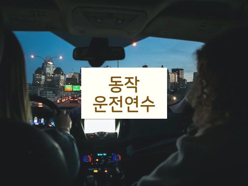 동작운전연수 후기