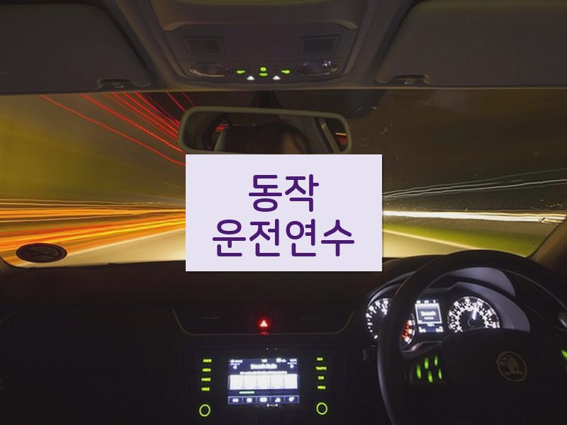 동작운전연수 후기