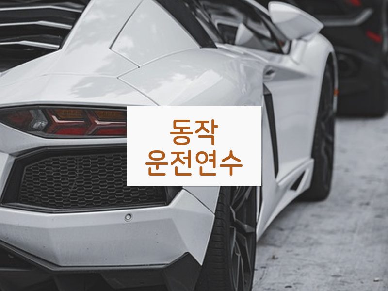 동작운전연수 후기