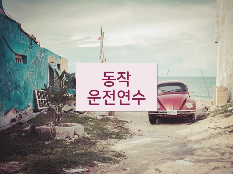 동작운전연수 후기