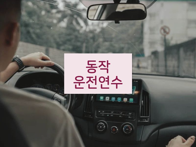 동작운전연수 후기