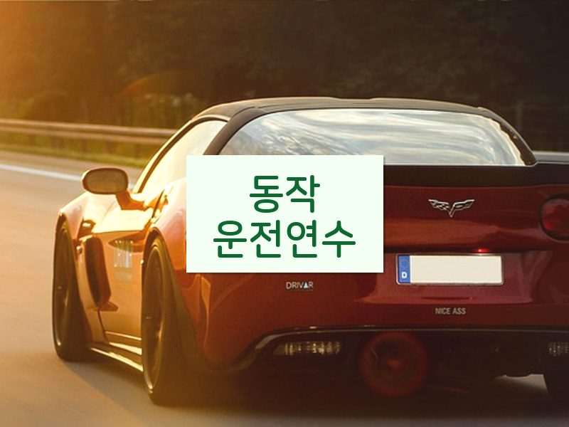 동작운전연수 후기
