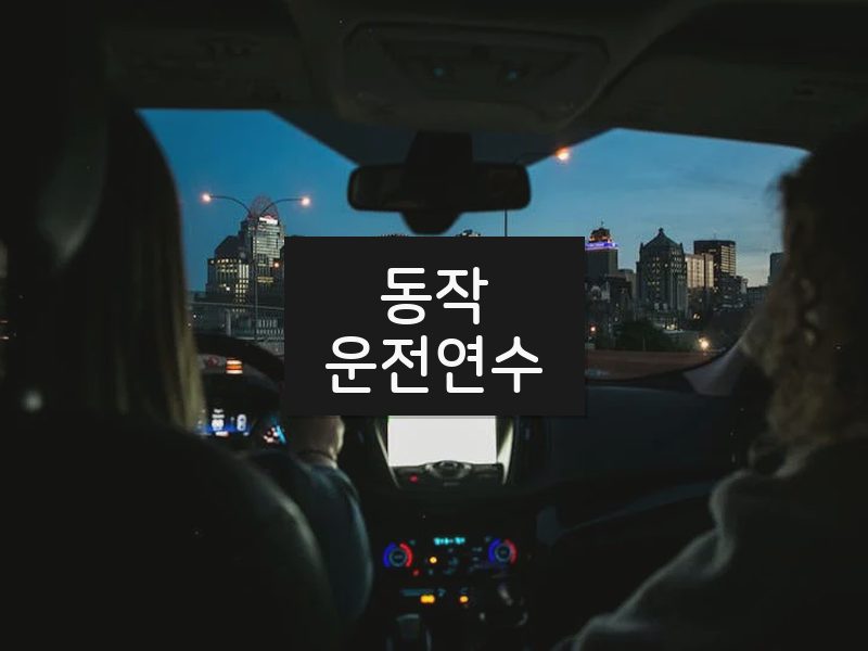 동작운전연수 후기