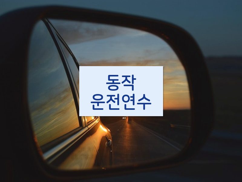 동작운전연수 후기
