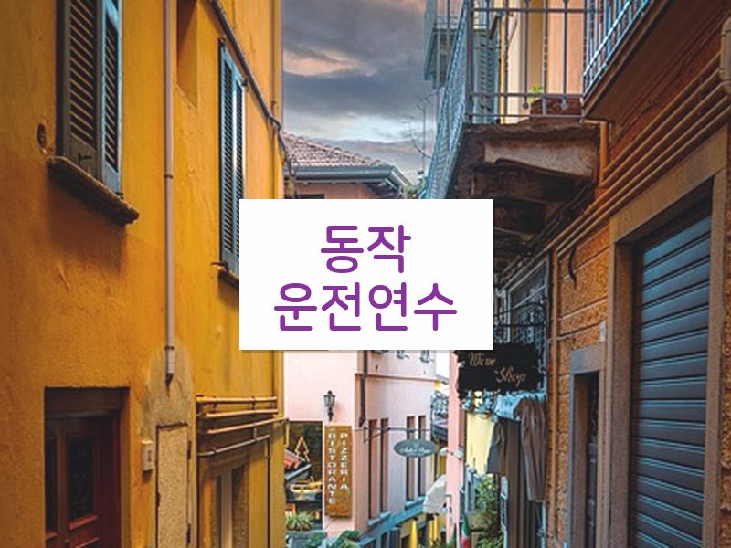 동작운전연수 후기