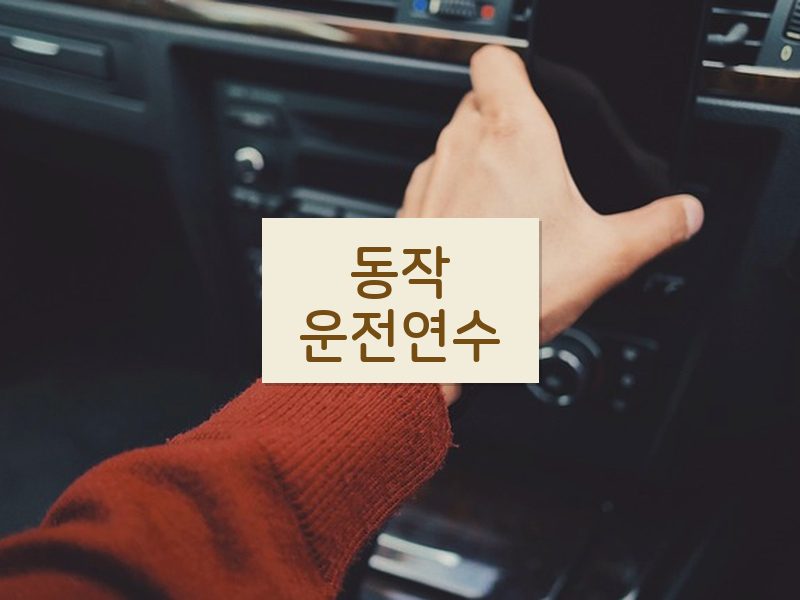 동작운전연수 후기