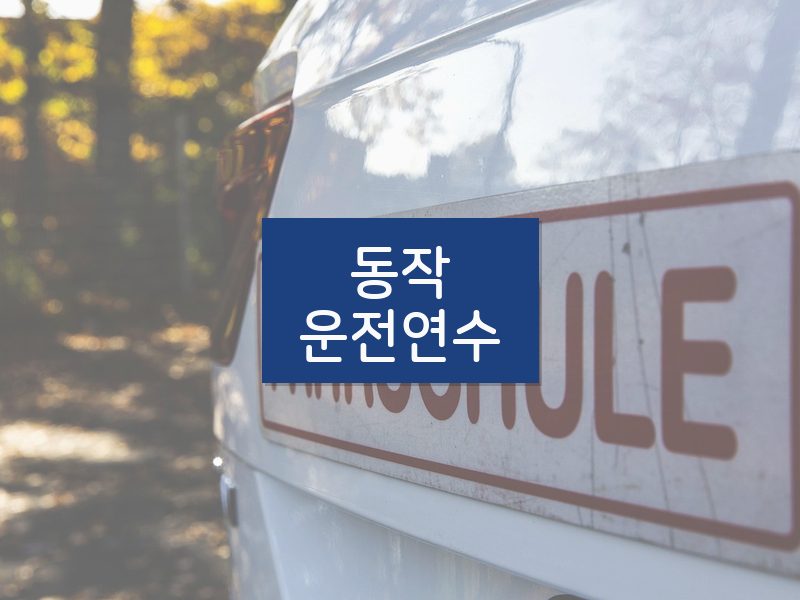 동작운전연수 후기
