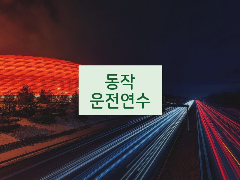 동작운전연수 후기
