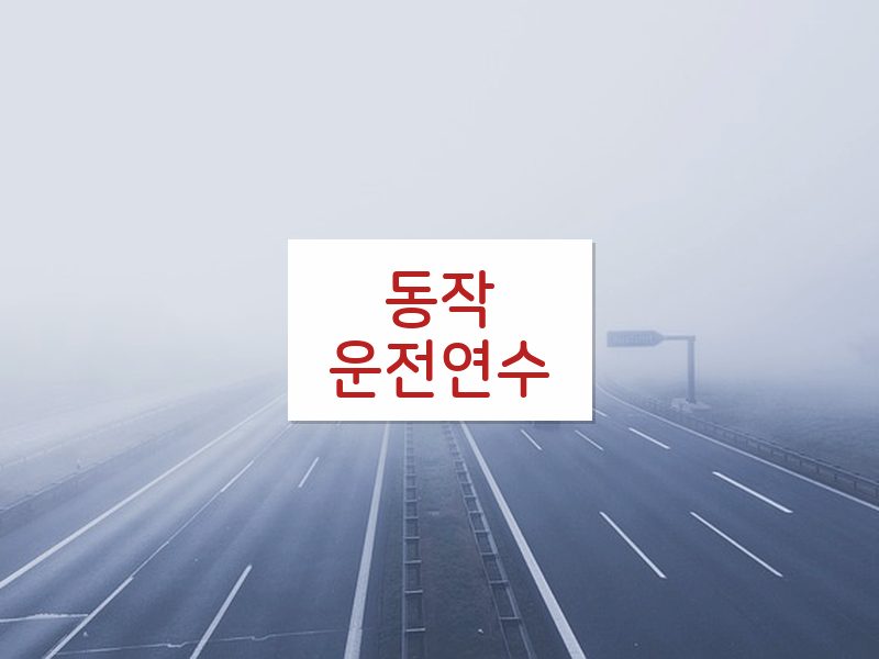 동작운전연수 후기