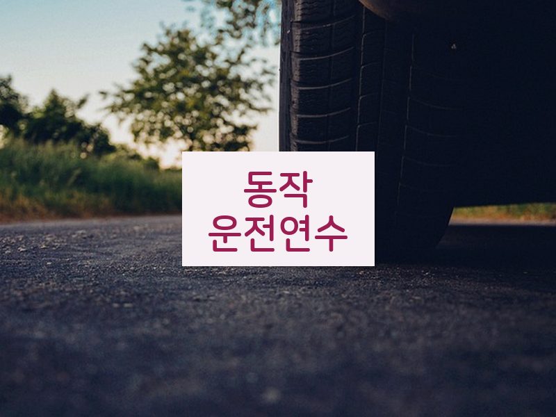 동작운전연수 후기